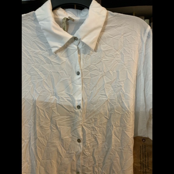 NWT Comfy USA Keaton crinkle oversize shirt - Picture 5 of 8